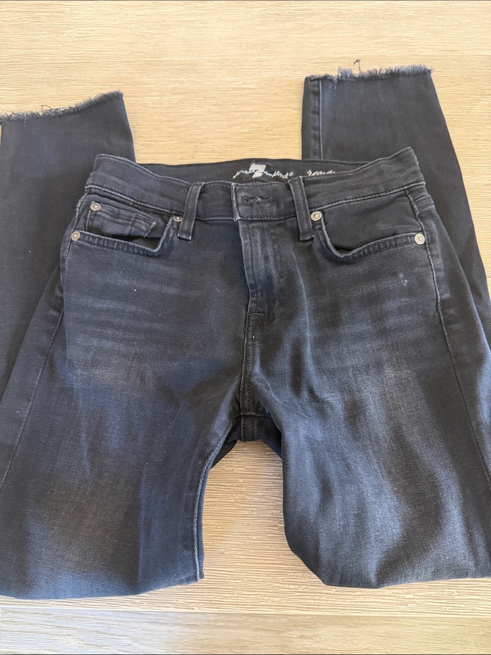 7 For All Mankind Women's Black Skinny Jeans
